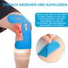 Pack Of 10 Blue PreCut Knee, Kinesiology Tape, Without Shere, Waterproof & Elastic Physio Tape For Knee Pain