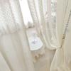 Retro Romantic White Lace Embroidered Mesh Knitted Chiffon Curtain - Top Pole Through Living Room Decoration Partition Curtain, Bedroom Window