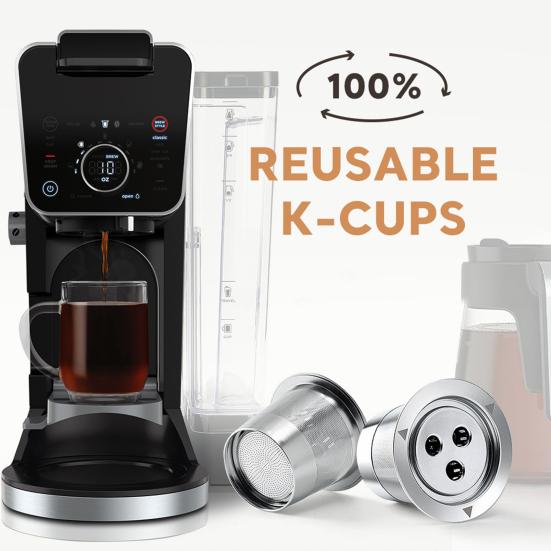Stainless Steel Reusable K Cups Coffee Pods for Keurig 1.0 Universal Refillable K-Cup Coffee Filters with Brush Spoon Spoon BPA-Free Preserve
