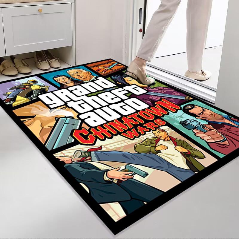 Urban Chaos Crime carpet printing Doormat Christmas gifts Bathroom mat Fashion