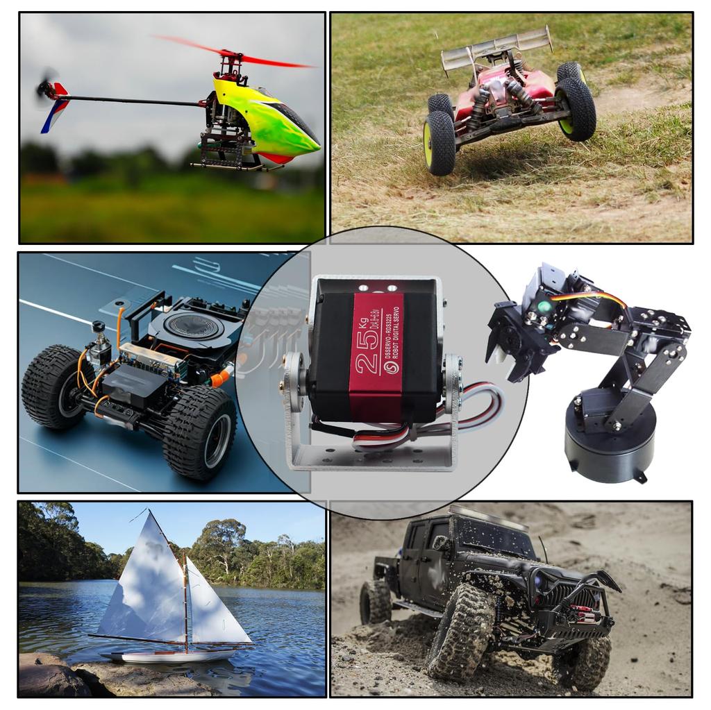 2 шт. 25 кг Цифровая RC сервомашинка RDS3225 Водонепроницаемая Высокий крутящий момент Полностью металлическая шестерня Двойной вал Роботизированная сервомашинка с U-образным кронштейном для 18 110 RC автомобиля Краулера Багги