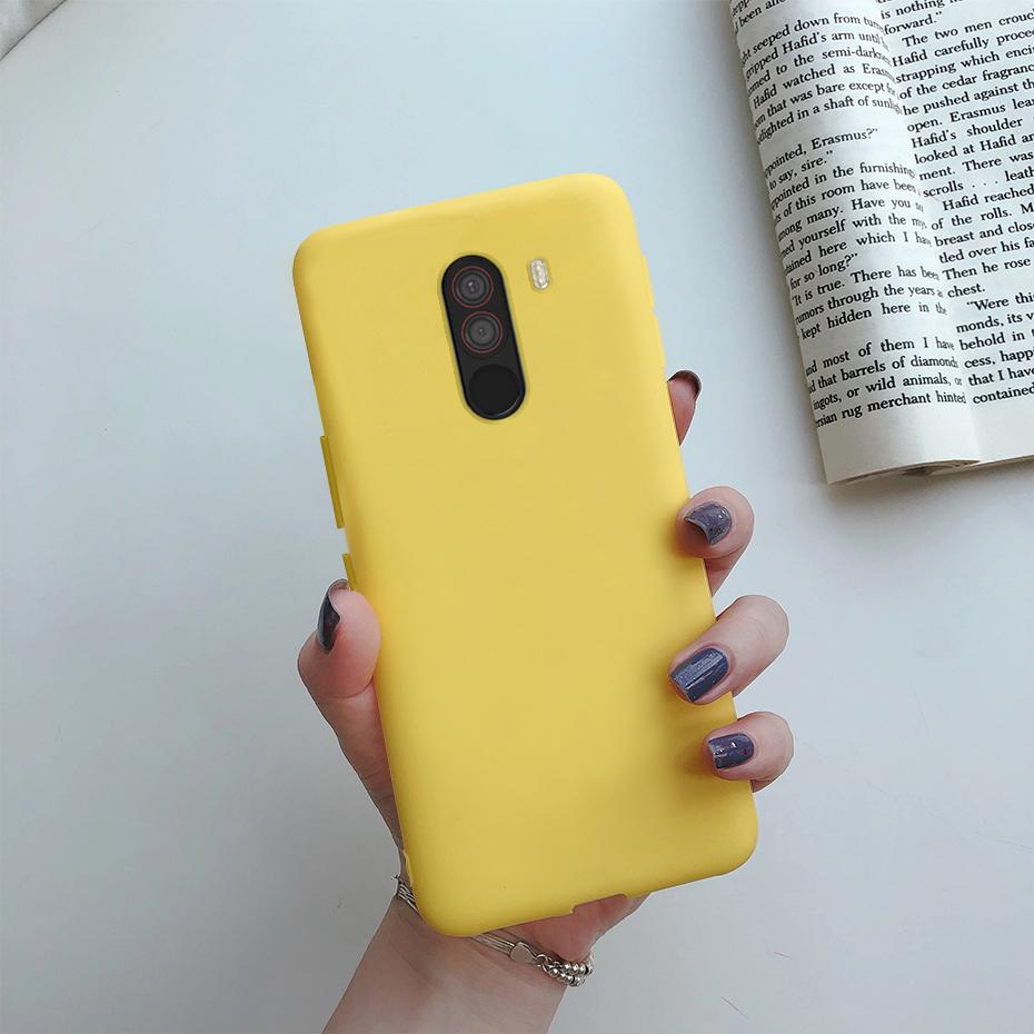 Чехол для Xiaomi Pocophone F1 Матовый frosted Конфетный цвет ТПУ Мягкая задняя крышка Для Xiaomi Pocophone F1 Poco Phone F1 Чехол 6.18 дюйма
