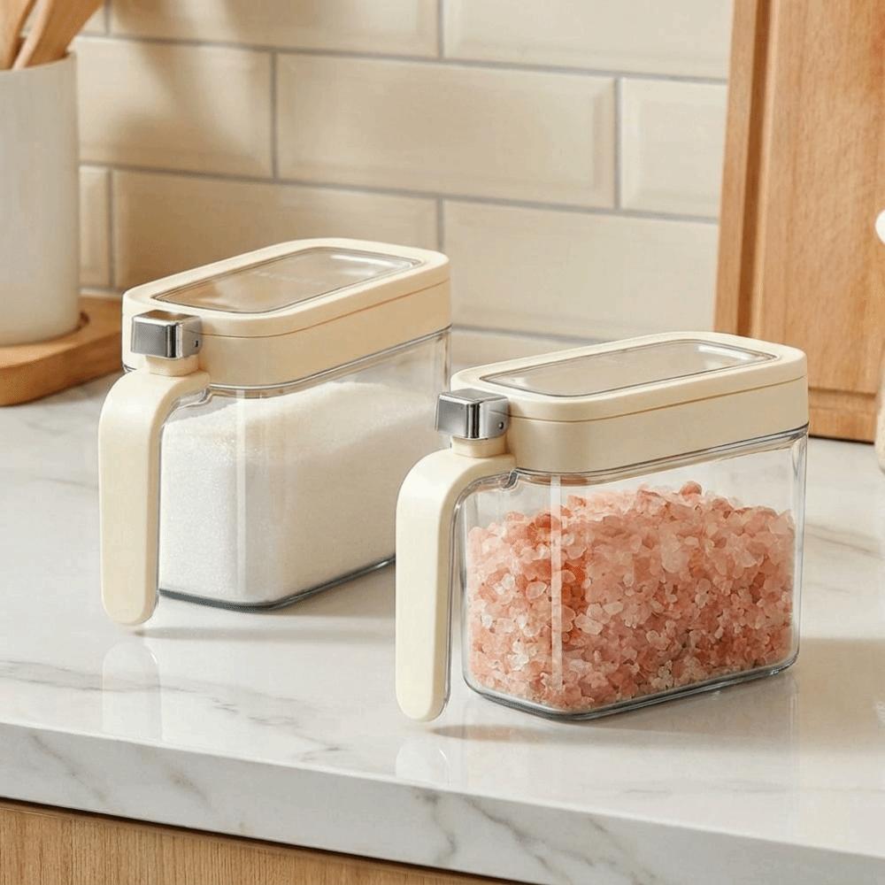 Sealed Pop-Top Seasoning Box 600ML Salt Storage Container Durable Seasoning Bottle Kitchen