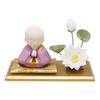 Ryukodo Monk and Lotus Ornament, Approximately 10.0cm Long X 14.0cm Wide X 9.8cm High