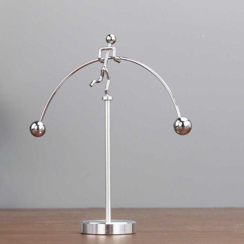 New Legged Small Iron Man Tumbler Balance Ball Hercules Weightlifting Small Ornaments Desktop Iron Decoration