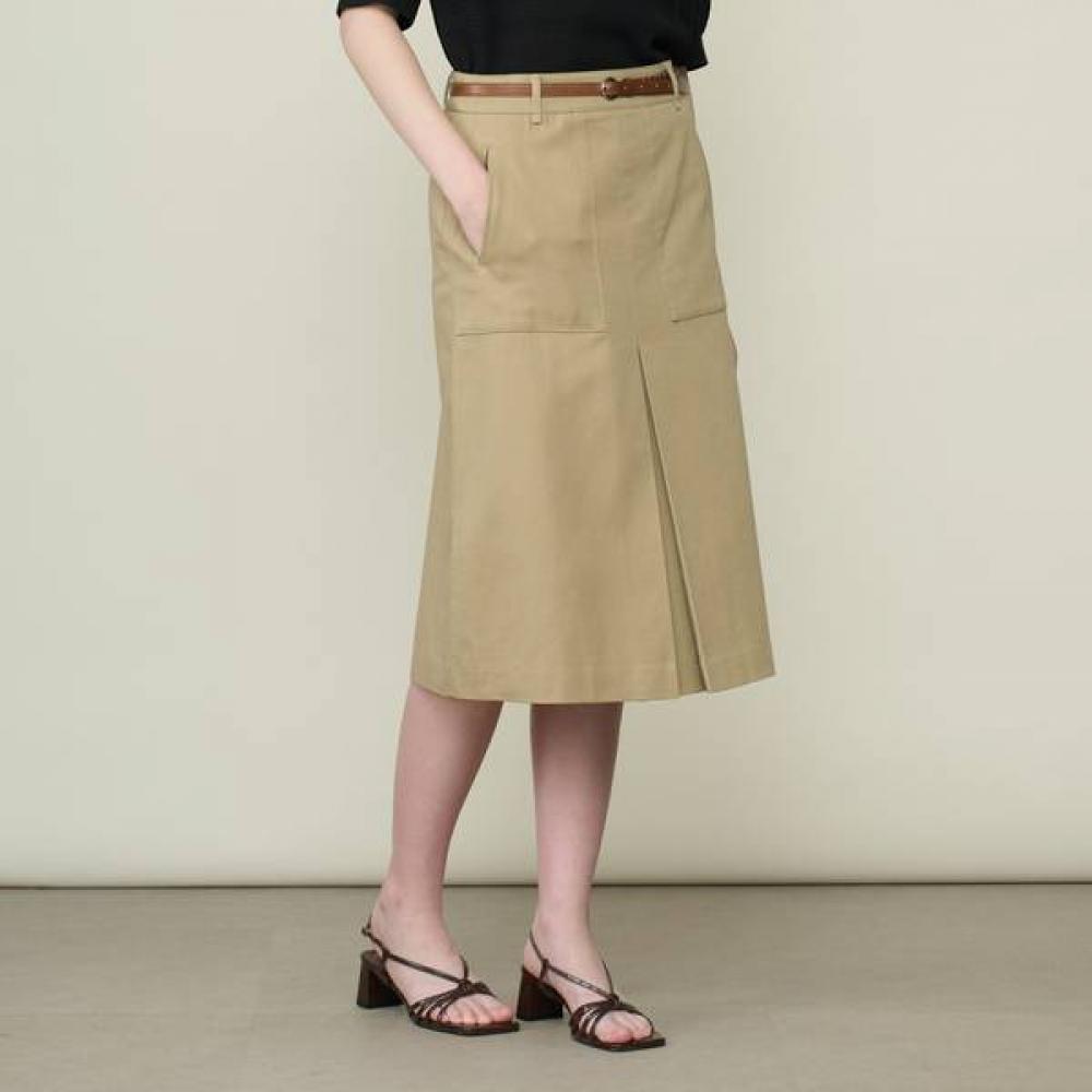 Bcbg Stitchline Belted Skirt B6m3s208