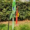 Colorful Traditional Windmill PVC Standing Lawn Flower Pinwheel  Outdoor Party Picnic Decor