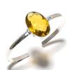 Citrine Gemstone Handmade 925 Sterling Silver Cuff Bangle Adjustable I1s62