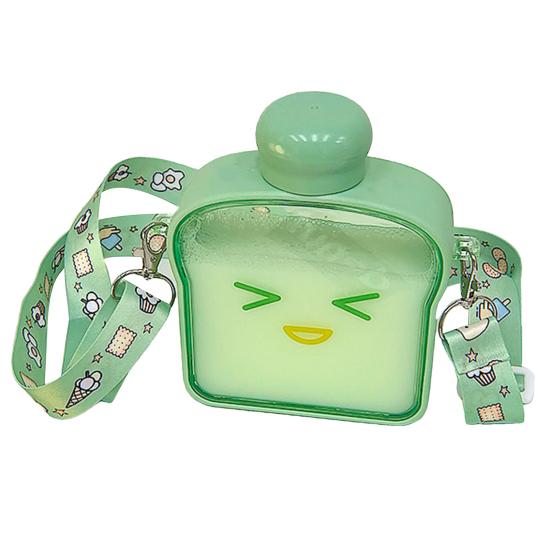 380 мл бутылка для воды герметичная пластиковая бутылка большой емкости с милым выражением плоская бутылка для воды для девочек