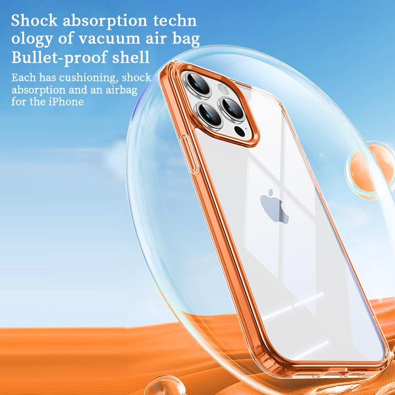 Новинка 2023 года для iPhone 12 13 14 15 Pro Max, прозрачный чехол с рассеиванием тепла и подушкой безопасности против падения для iPhone 15, чехол Funda