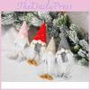 Creative Forest Elder Doll Christmas Decoration Sparkly No-face Hanging Ornament In Pink Gold Red And Gray
