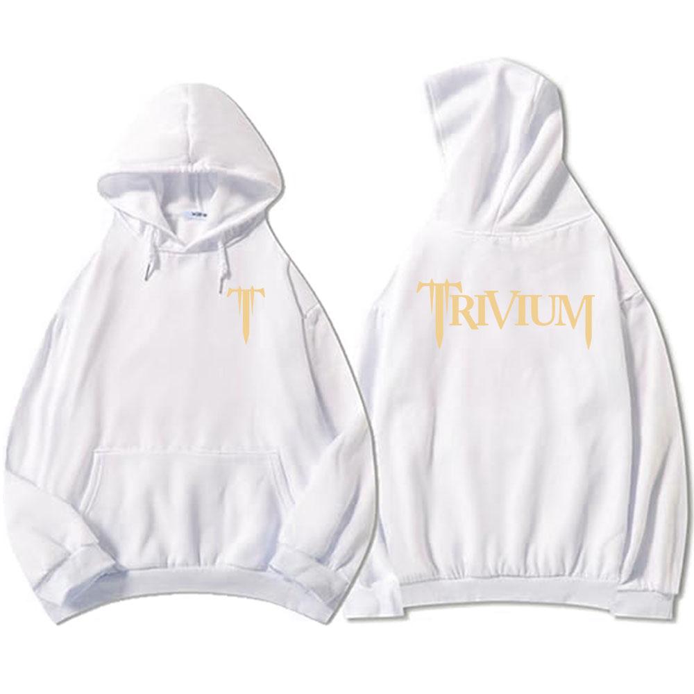Худи Trivium Band Heavy Mental Мужская мода Осень Флисовая толстовка Длинный рукав Повседневная Гранж Уличная одежда Хип-хоп Унисекс Худи