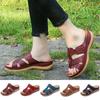 Summer Ladies Wedge Heel Non-slip Sandals Premium Vintage Open Toe Sandals Casual Platform Leather Women Shoes