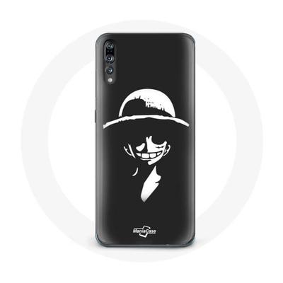 Coque - Huawei - P20 - Souple - Noir - One Piece Manga Luffy Art