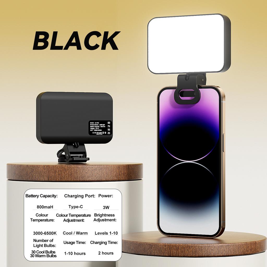 Mobile Phone Fill Light Rechargeable RGB LED Straight Pocket Video Photography Lighting On For Mobile Phone Make Up Fill Light