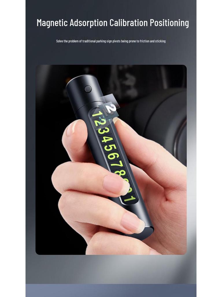 Многофункциональный автомобильный аварийный молоток и стеклобой с табличкой для номера парковки