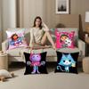 Мультяшная наволочка для подушки Gabbys Mercat Cat из плюшевой ткани, мягкая наволочка с двусторонним принтом, чехол для подушки, бытовые подарки