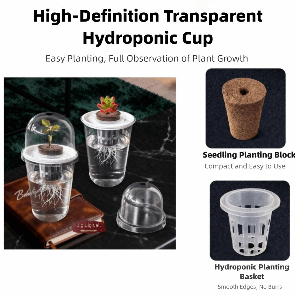 Пластиковые горшки для гидропоники, многоразовые, прочные, корзинки для рассады, прозрачные пластиковые стаканчики, садоводство на подоконнике
