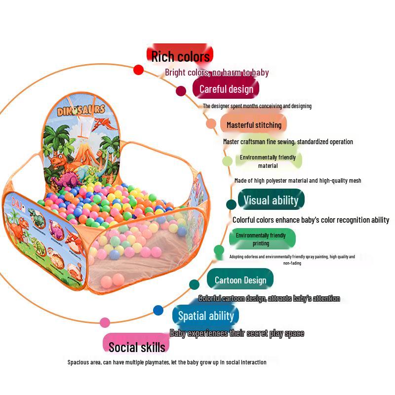 Cartoon Deer Basketball Ocean Ball Pit Foldable Kids' Tent Playhouse Toy