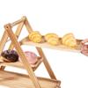 Деревянная трехъярусная подставка для дома и кухни – Штабелируемый органайзер для фруктов и десертов