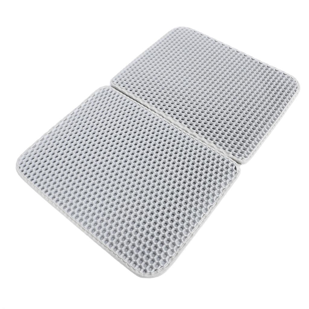 Double Layer Cat Litter Mat EVA Easy to Clean Washable Anti Slip Foldable Litter Catcher Mat for Cats Dogs