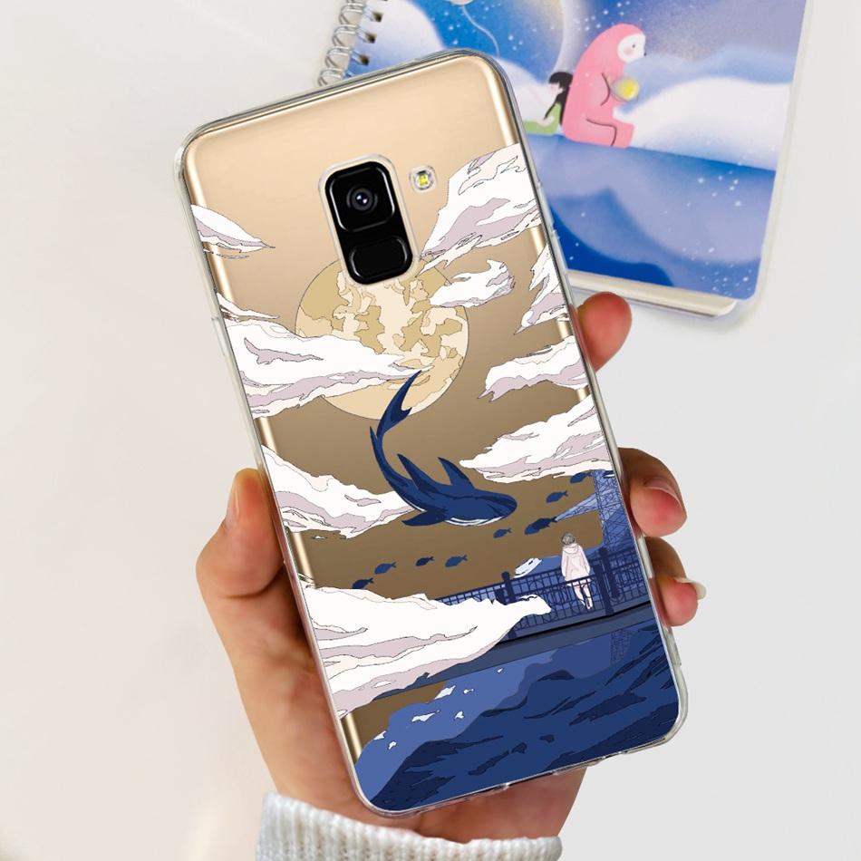 Для Samsung Galaxy A8 (2018) / A8+ (2018) Мягкий силиконовый TPU чехол SM-A730F A530F для Samsung A 8 A8 Plus, милые чехлы с мультяшными пандами