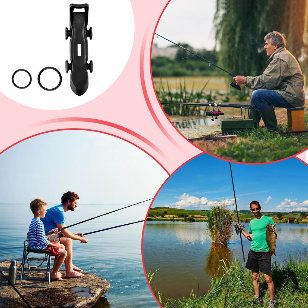 Многофункциональный магнитный держатель для крючков для рыбалки, держатель для удилища, вешалка для приманок, фиксатор для джиг-крючков, с резиновыми кольцами, рыболовный аксессуар