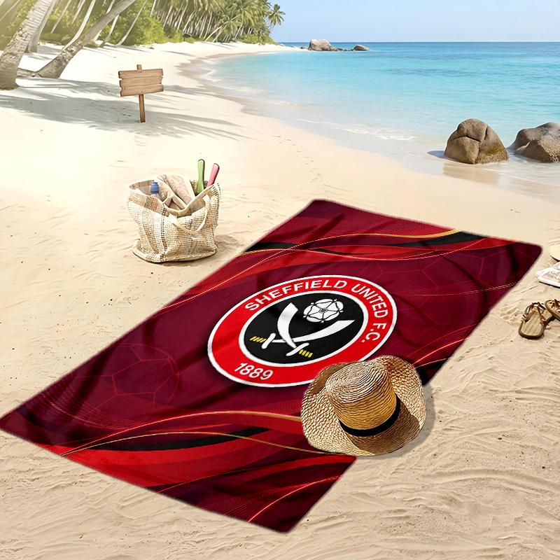 Sheffield United Football Print Beach Towel, Large Soft Quick Dry Towel for Beach Camping Swimming