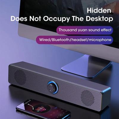 Компьютерные колонки Bluetooth, проводная звуковая панель объемного звучания, стерео сабвуфер, звуковая панель для настольного ноутбука, мини-система домашнего кинотеатра