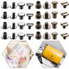 10sets Shoes Hats Decoration Nail Leather Craft Scrapbooking Brass Nail Rivets Cloth Button Screw