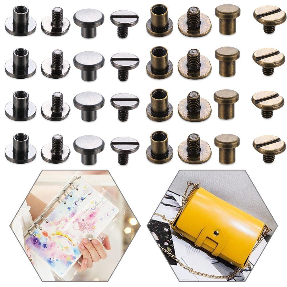 10sets Shoes DIY Decoration Nail Garment Leather Craft Nail Rivets Cloth Button Screw Brass