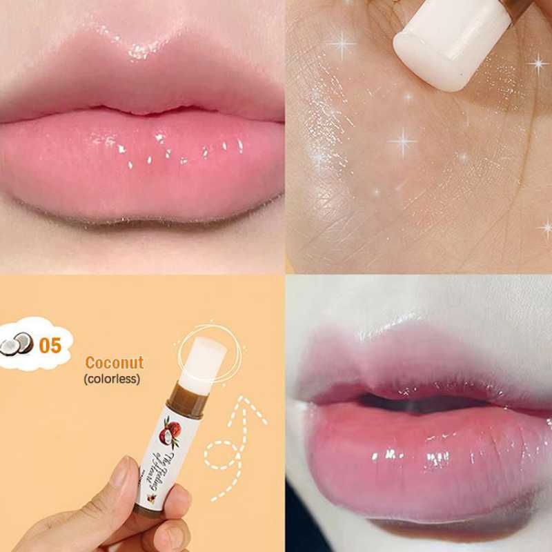 Фруктовый бальзам для губ, увлажняющий, питательный блеск для губ, естественное изменение температуры, цвет помады, дешевая косметика для макияжа, уход за кожей губ