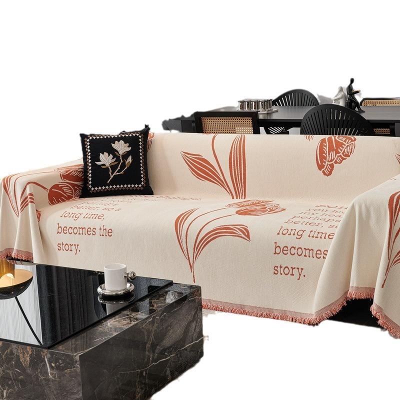Sofa Cover Cloth Sofa Towel Four Seasons Universal Ins Style Cover Cloth Full Covered Sofa Cushion Cover Non-Slip Universal Cover Blanket