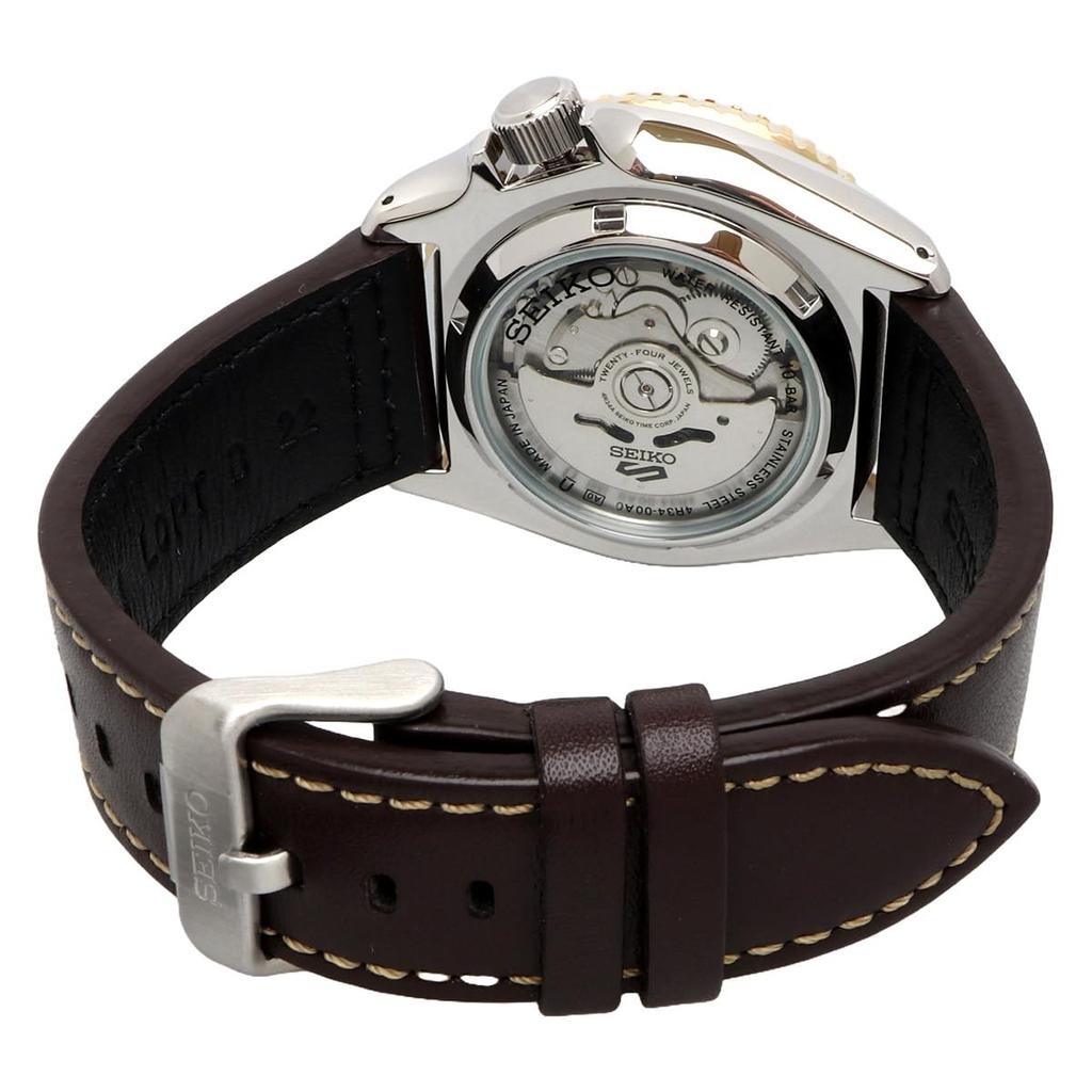 SEIKO 5 SPORTS SKX Series GMT Model Automatic Mechanical Wristwatch Seiko 5 Sports Made In Japan SSK036 Black Brown Leather Overseas Model [Seiko]