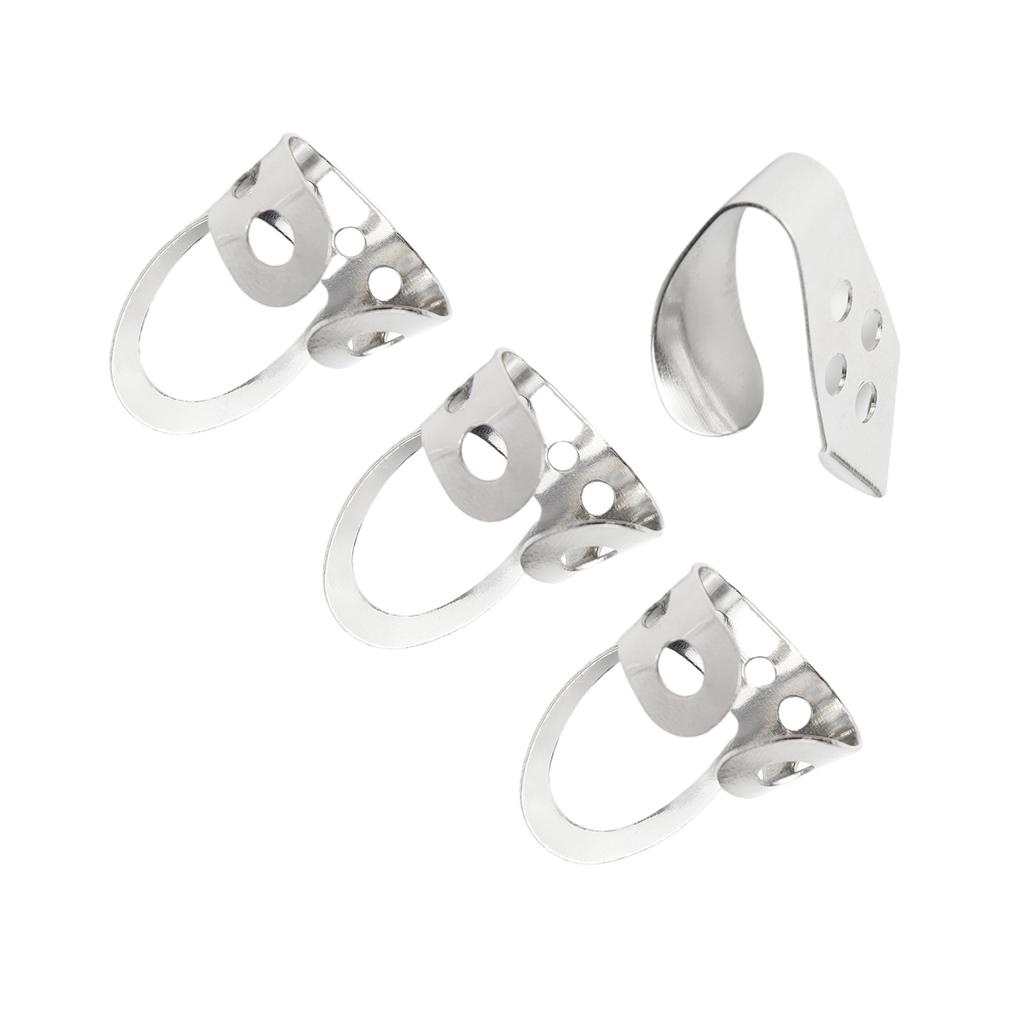 4Pcs Guitar Picks for Finger & Thumb Metal Finger Picks Adjustable Guitar Plectrums Finger Pick for Guitar Bass Ukulele