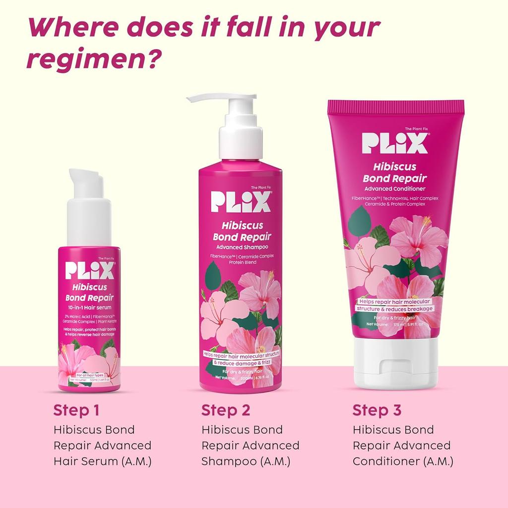 PLIX The Plant Fix Гибискус Восстановление Связей 10-в-1 Сыворотка для Волос 50 мл | Укрепляет Кератин и Восстанавливает Повреждения