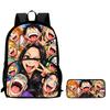 Мультяшный набор из 2 предметов ONE PIECE Рюкзак Легкий Большая вместимость Передний карман Школьный рюкзак с пеналом для мальчиков и девочек Поездка