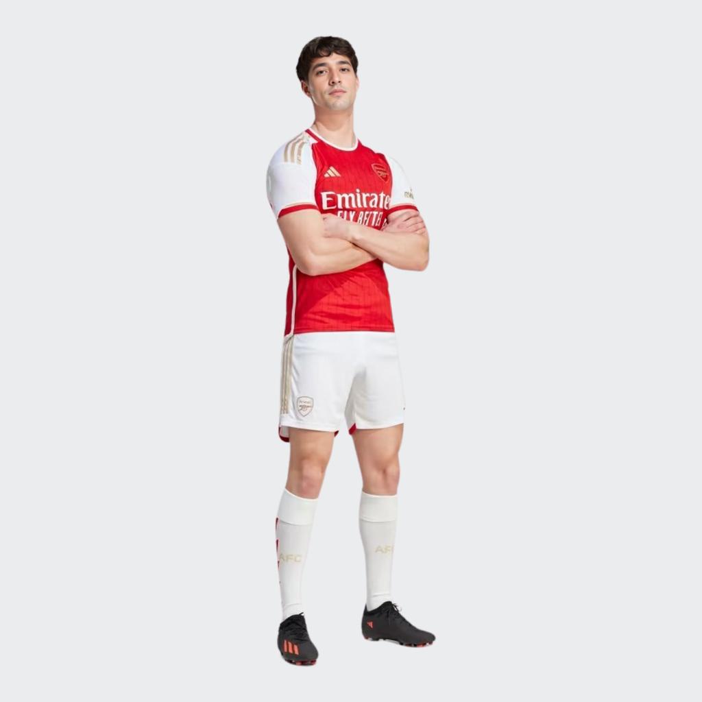 adidas Шорты домашние Arsenal 23/24 с полосками по бокам и эластичным поясом мужские белые HR6924
