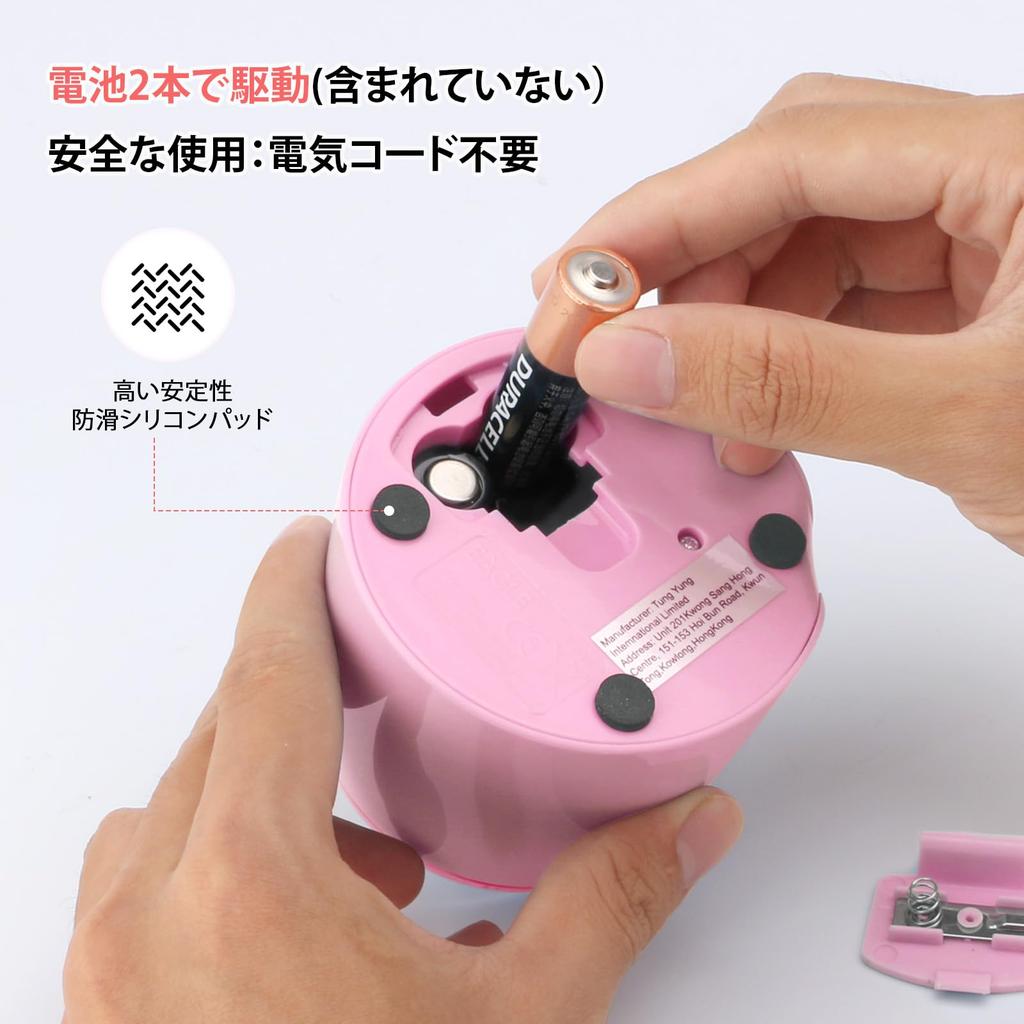 TYS Электрическая точилка для цветных карандашей, автоматическая, на батарейках, школьные принадлежности, точилка, (Не включено), (розовый)