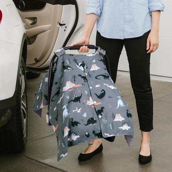 Чехол для переноски ребенка с окошком для подглядывания, двухслойная ткань, навес для автокресла для младенца, чехол для коляски, накидка для кормления