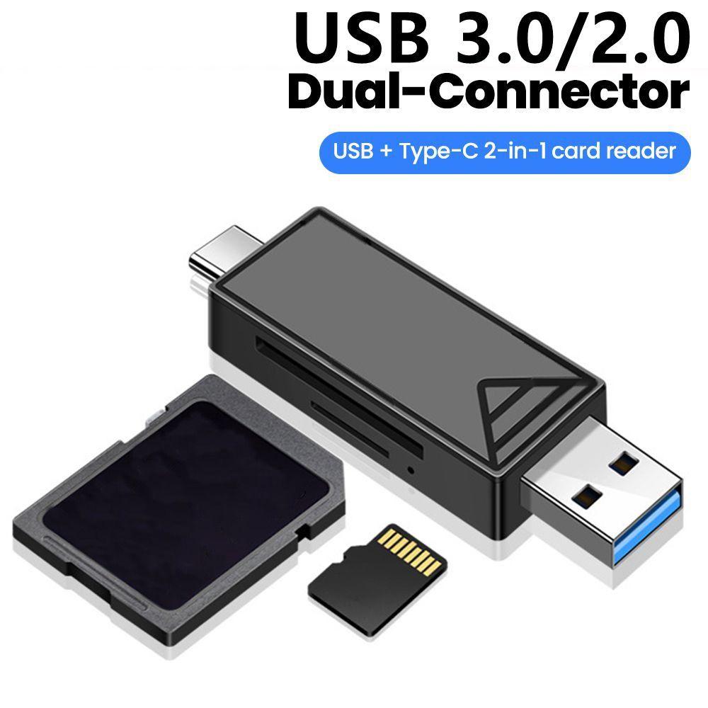 2TB Large Capacity TF/SD Card Adaper 2-in-1 Memory Card Readers for Phone Laptop