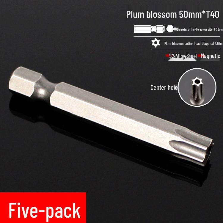Набор магнитных шестигранных отверток Plum Blossom S2 - Набор бит для пневматической дрели 6,35 мм