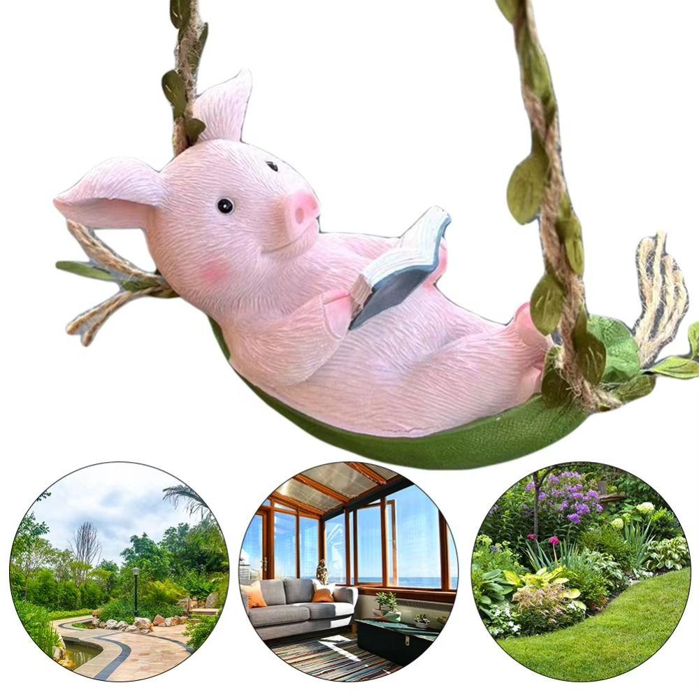 Waterproof Rabbit Swing Miniature Figures Pendant Duck Table Decoration Doll Courtyard Home Decor