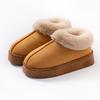 Plush Shoes Autumn and Winter Platform Bag Heel Cotton Shoes Pregnant Women Plush Warm Indoor Home Cotton Slippers