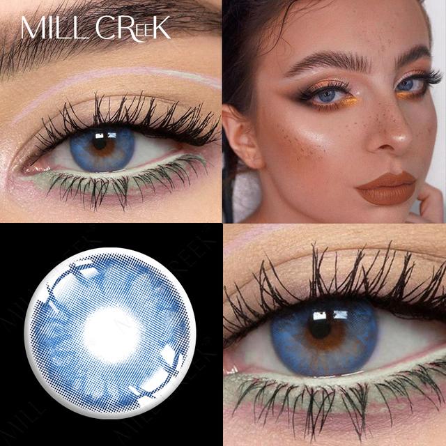 Контактные линзы Диоптрийные Красивый зрачок Косметические линзы для глаз Степень близорукости Зеленые Коричневые Синие Цветные линзы