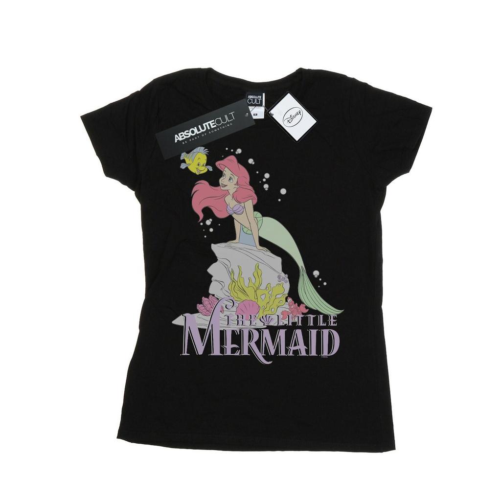 Disney Womens/Ladies The Little Mermaid Faded Nostalgia Cotton T-Shirt