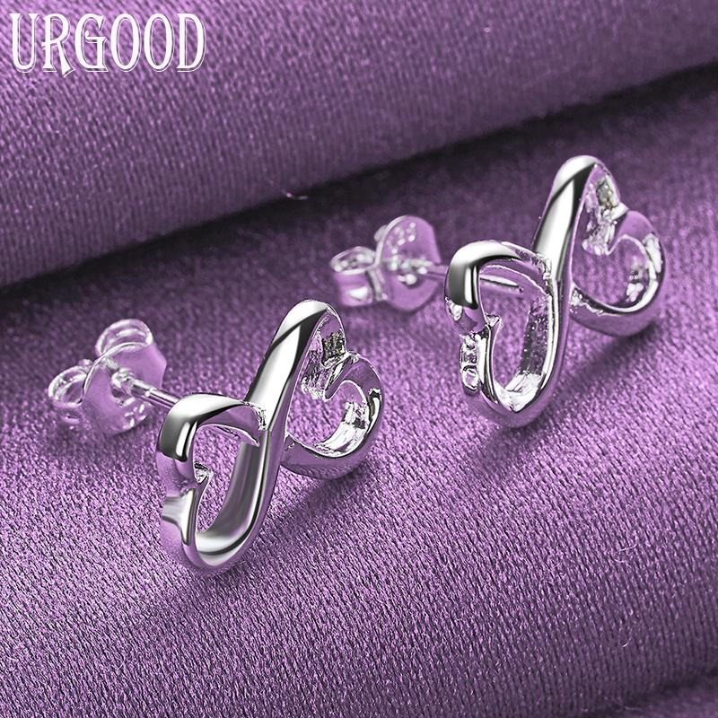 Серебряные серьги в форме сердца из стерлингового серебра 925 пробы, свадебные украшения с подвесками