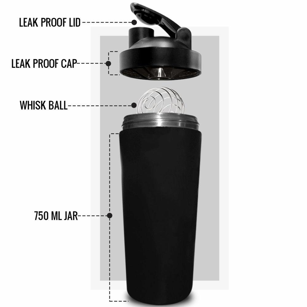 Body Smith Шейкер для спортзала Classic XP Смеситель Черный Нержавеющая сталь Шейкер Блендер 750 мл Для протеина