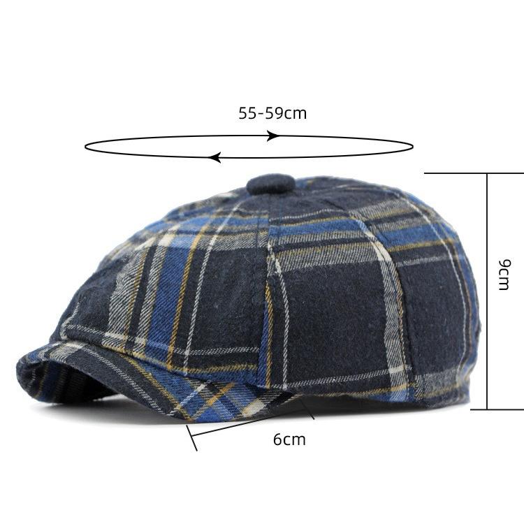 Мужская восьмиугольная шляпа, британская винтажная шляпа газетчика