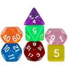 Transparent D&D Dice 7pcs/set Polyhedral Dice D4 D6 D8 D10 D00 D12 D20 for DND Role Playing Dice Games RPG Board Game Accessories